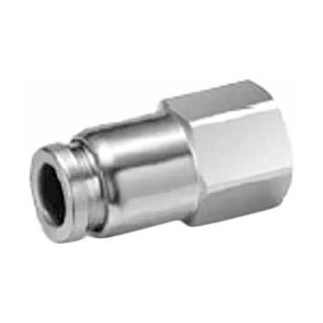 Adaptateur droit fileté SMC KQG2 vers Enfichable, 8 mm R 1/4 femelle ( Prix pour 1 )