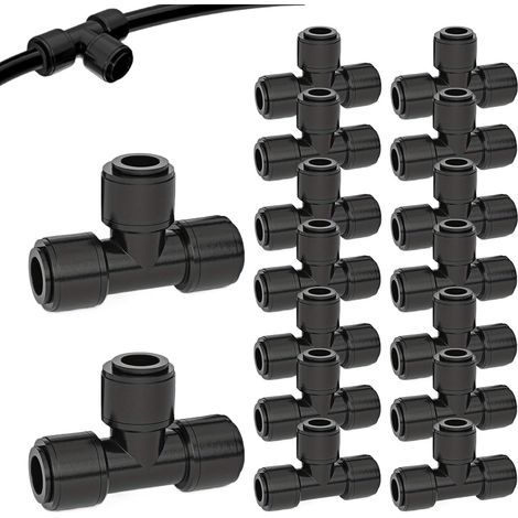 Accessoires d'irrigation, kit de 16 accessoires pour système d'irrigation goutte à goutte - accessoires à dégagement rapide, adaptés aux potagers, pelouses et serres.