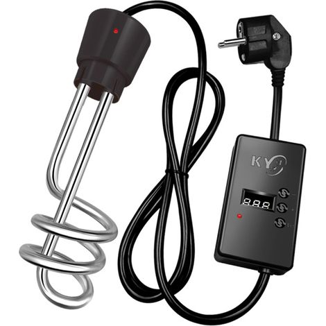 Chauffage de bain 2000w Thermoplongeur électrique Thermoplongeur de voyage, thermoplongeur en acier inoxydable, chauffage électrique de piscine Immersio,nior