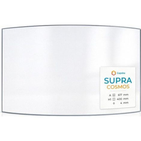 Vitre Supra COSMOS - Verre Courbe pour insert - 617 x 400 mm (A x H) - 4 mm (1/5)