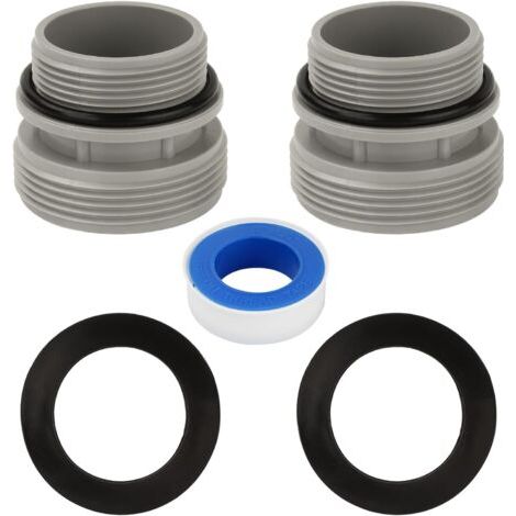 2 Pack 4560 Kit de Conversion de tuyau de piscine Compatible avec Intex adaptateur de tuyau de pompe de filtre de piscine adapté au Kit de Conversion Intex 40mm à 1 1/2 pouce (1/5)