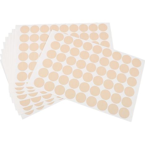 Lot de 540 Autocollants Adhésifs en Pvc Beige pour Meubles, Cache-trous de Vis pour Armoires et Meubles en Bois, Finition sans Couture pour Usage Domestique (1/5)