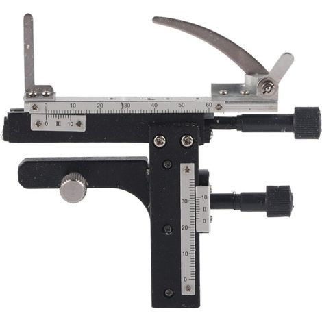 Calibrador de microscopio, platina mecánica ajustable, calibrador de platina móvil con escala (1/4)