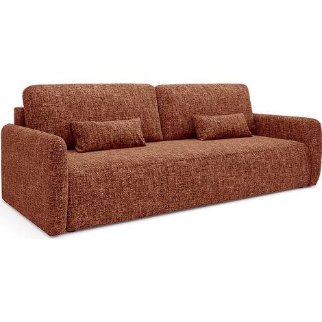 3-Sitzer-Sofa mit Bettkasten Lazare Terracotta
