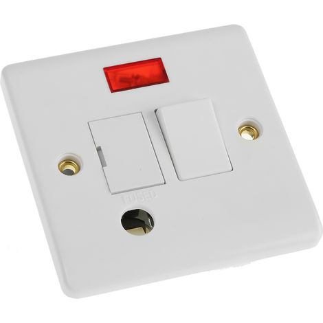 Rs Pro – Dérivation avec fusible 13A – 2 voies avec interrupteur – Montage mural pour espaces confinés – Type BS 1363 (1/2)