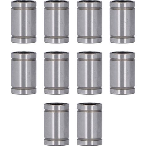 Ensemble de 10 accessoires pour banc de test de glissière à axe optique à roulement linéaire, diamètre intérieur 8 mm, diamètre extérieur 15 mm, LM8UU (1/5)
