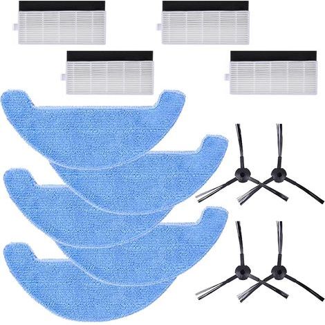 Lot de 13 accessoires de rechange (filtre, brosse latérale, serpillère) pour robot aspirateur Proscenic NEO 830T
