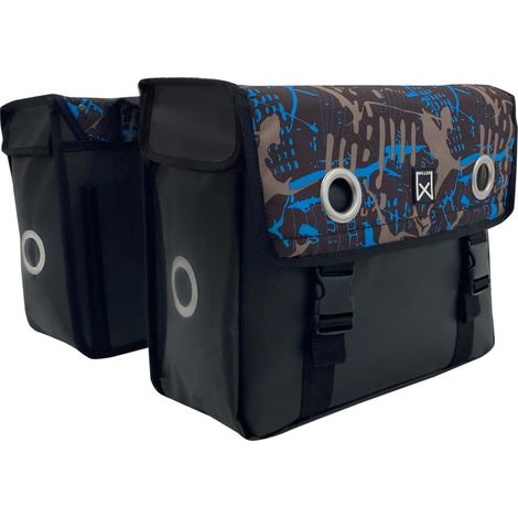 Willex Borse da Bicicletta Ice 30 L Tarpaulin Blu e Nero (1/5)
