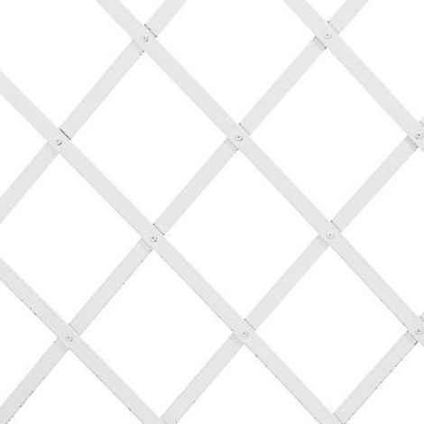 Erweiterbares Kunststoff-Spalier in Weiß 100x200