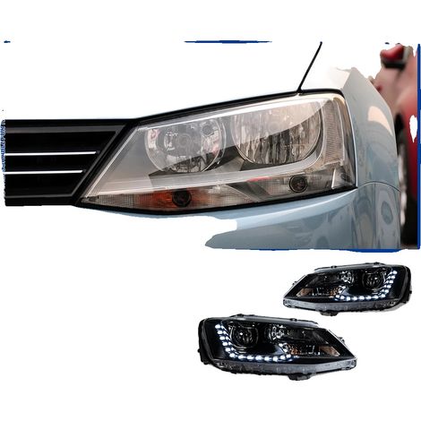 Gruppo ottico anteriore, tecnologia LED, progettato per modelli Jetta, per lampade alogene (1/2)