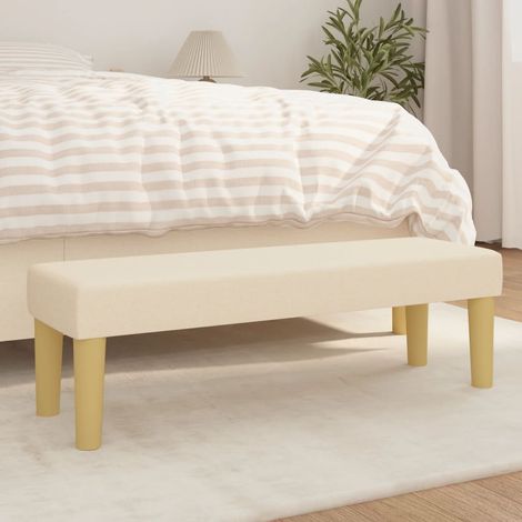 Banc Banc de jardin Banc de table de séjour Crème 100x30x30 cm Tissu 26363 (1/5)