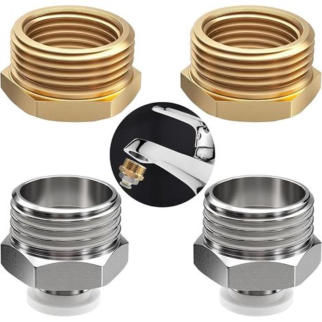 Kit raccords pour tuyaux d'arrosage, adaptateur rapide pour robinet d'eau 1/2" vers connecteur 8 mm, raccords réducteurs en laiton 3/4" à 1/2", adaptateur pour tuyau d'arrosage vers robinet (1/5)