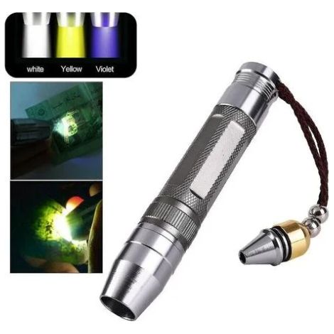 Lampe de poche LED blanche ultraviolette Jaune (1/2)