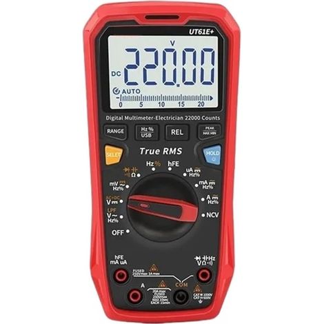 Multimètre Intelligent à Affichage numérique UT61E+ True RMS Testeur de Tension AC DC Haute précision 1000 V 22 000 Points (1/5)