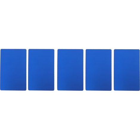 Lot de 50 cartes de visite en aluminium bleu, gravées au laser, résistantes à l'eau et à l'usure, pour entreprise.