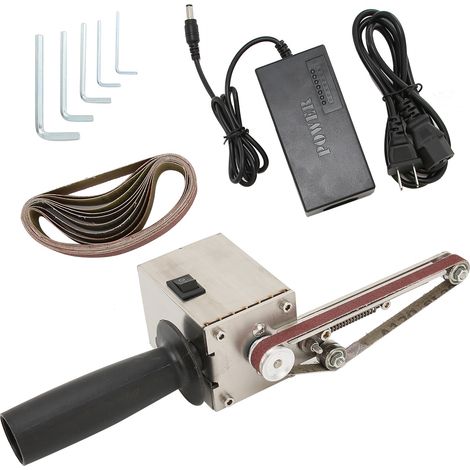 Mini-ponceuse à bande électrique réglable, machine de polissage manuelle AC 110-240V pour bricolage, prise US, 775 (100W) (1/5)