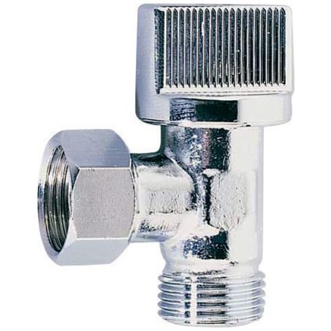 Robinet de WC équerre 1/4 de tour 3/8 chromé – Filetage plomberie – 5652 – Porquet