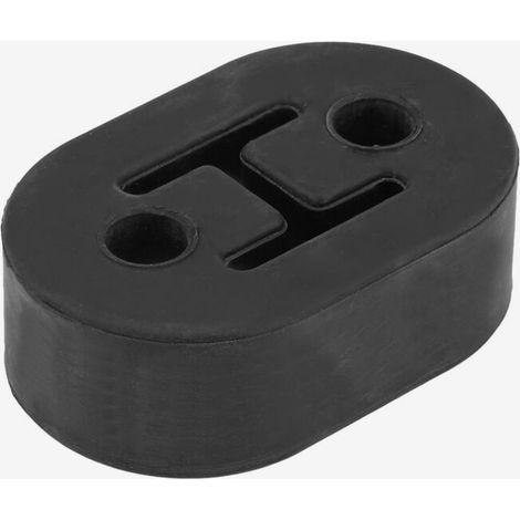 KIMISS 2 trous Support De Suspension D'échappement De Voiture Tuyau de queue de voitureen en caoutchouc Silencieux Embout Isolant d'échappement (Noir) (1/5)