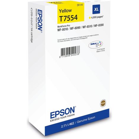Epson C13T75544N cartucho de tinta 1 pieza(s) Original Alto rendimiento (XL) Amarillo