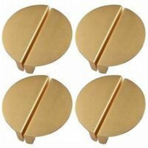 8 pcs Poignées de tiroir en or champagne, poignées de tiroir en demi-lune de 6.4cm or (1/5)