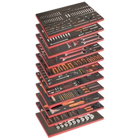 Bahco – Module de servante avec 11 outils à usage général – Compatible servantes MONSTER – Composition large clés, pinces, douilles, outils de frappe