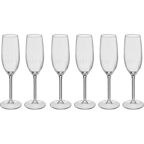Lot de 6 Flûtes à Champagne "Volta" 21cl Transparent