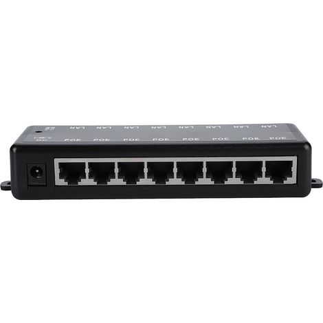 Adaptateur PoE passif 8 interfaces DC12V‑48V, module d'alimentation PoE (Power over Ethernet), injecteur (1/5)