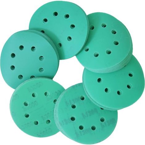 Lot de 120 disques abrasifs à 8 trous Grain 400/600/800/1000/1200/2000 avec ponceuse orbitale Grain fin P400-P2000 (1/5)