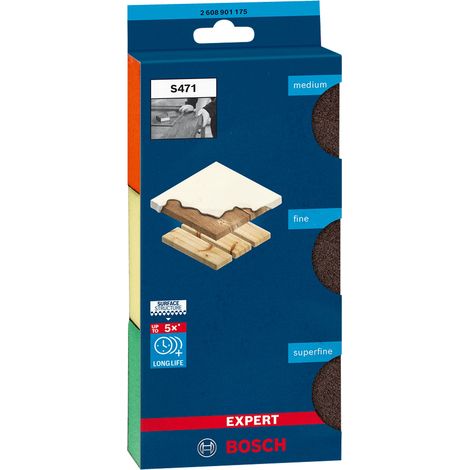 Spugne abrasive BOSCH Expert Standard S471 - 3 pezzi - 69 X 97 X 26 MM - 2608901175