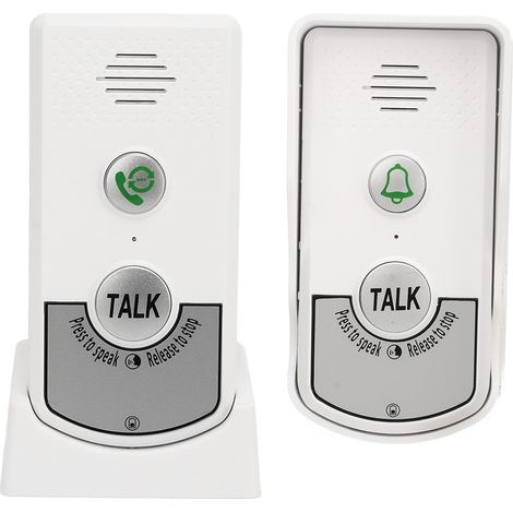 Sonnettes interphones sans fil, portée de 1000 m, puce de haute qualité, voix blanche, pour maisons, hôtels, villas et usines.