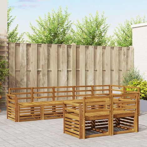 Sofagarnituren 8 pcs Natur Massivholz Akazie (1/5)