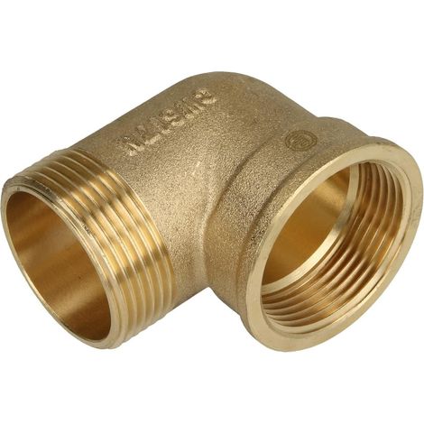 Coude 90° FF/FM 1 1/4'' laiton nu
