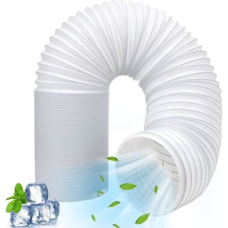 Tuyau D'évacuation D'air - Polypropylène Avec Fil D'Acier - Pour Climatiseur Mobile - Diamètre 150 Mm - Longueur 1,5 M (1/4)
