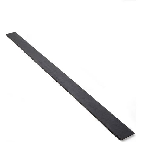 Milano Rasa 1800mm Slate Effect Rectangular Shower Tray Side Panel and Fixing Kit - Graphite (1/4)