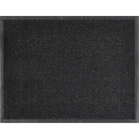 Felpudo fácil de colocar - Para uso interior y exterior - Con base antideslizante - Gris - 90 x 150 cm (1/4)