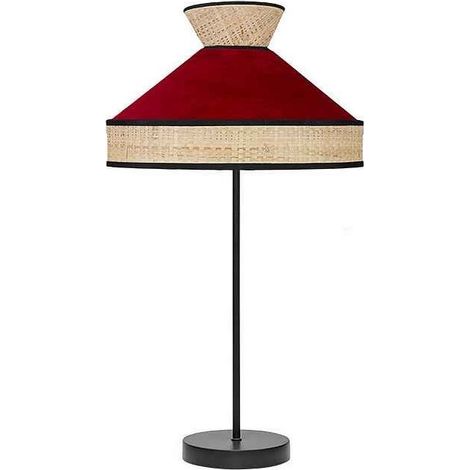 Sobremesa Alto Fabrizio 1xe27 Natural/rojo 61x30x30 Cm (1/2)