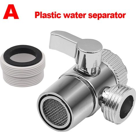 Adaptateur Robinet Interrupteur - Séparateur Eau Évier Cuisine - Diverter Valve pour Toilette Bidet Douche - 1 Pièce (1/4)