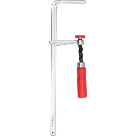 Serre-joint F ajustable en aluminium anti-dérapant avec manche en bois de peuplier pour travaux de bois 300x60mm (1/5)