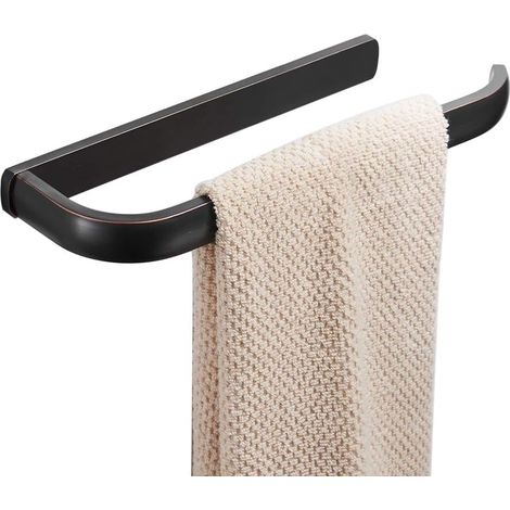 Porte-Serviettes - Laiton Massif - Finition Bronze Huilé - Antirouille - 30 cm - Fixation Murale - 1 Pièce (1/5)