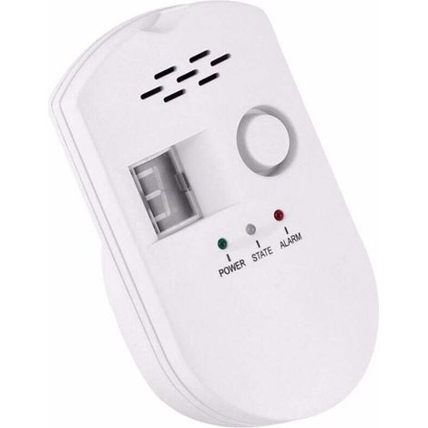 [NEVER USED] LPG/Natural Gas/Coal Gas Leak Detector, Plug-in Sensor Monitor with Audible Alarm and LED Digital Display, (1/4)