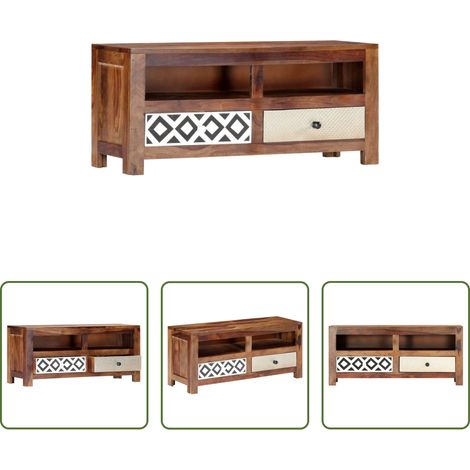 Meuble de salon - Meuble TV 90x30x40 cm Bois solide (1/5)
