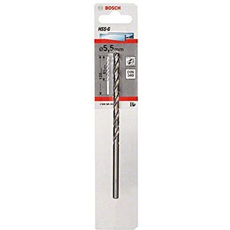 Drill in metallo HSS-G. DIN 340. 5,5 x 91 x 139 mm. 1e. (1/4)