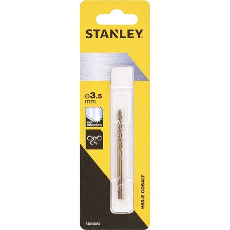 Stanley - Punta da trapano per metallo HSS-E, diametro 3,5 mm STA50087-QZ (1/2)