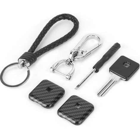 Clé de contact moto vierge avec coque style fibre de carbone, compatible avec XL883, 883C, 883N et 883L. (1/5)