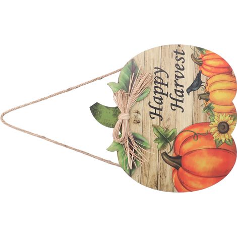 Panneau de porte d'entrée décoré de citrouilles, imperméable, durable et inodore, style ferme, pour la maison, le bureau ou la ferme JM00909 (1/5)