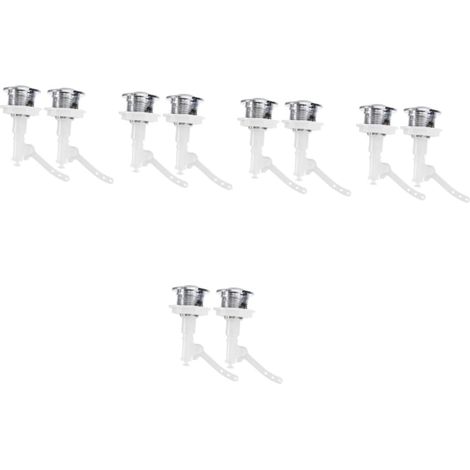 5 Ensembles Toilettes Boutons Poussoirs, 2 Pièces (1/5)