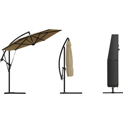 Parasol cover anthracite max 350cm weatherproof