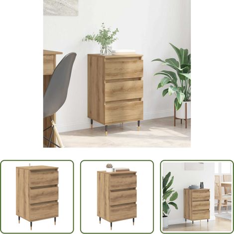 vidaXL Eiche - Sideboard Artisan-Eiche 35 x 40 x 70 cm Holzwerkstoff (1/5)