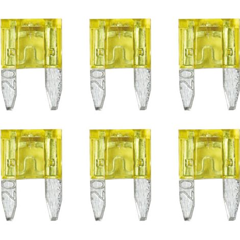 Smart Led, set 6 micro-fusibili lamellari con spia a led, 12/32V - 20A (1/4)