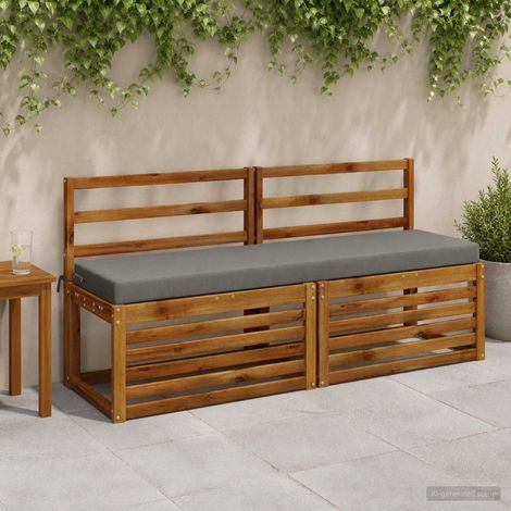 vidaXL Cojín de banco SOEST 100% Poliéster Gris 150 x 40 x 8 cm (1/5)